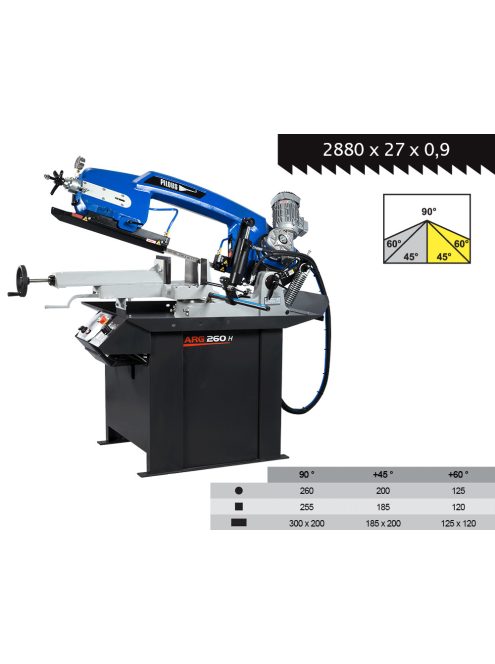 pilous arg260-hf hidraulikus szalagfűrészgép