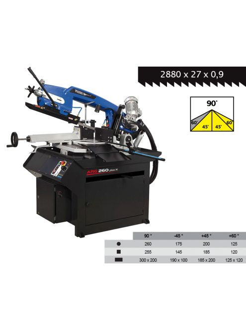 pilous arg260plus-hf hidraulikus szalagfűrészgép