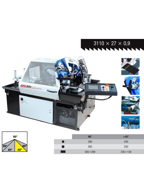 pilous arg300 cf-nc automata szalagfűrészgép