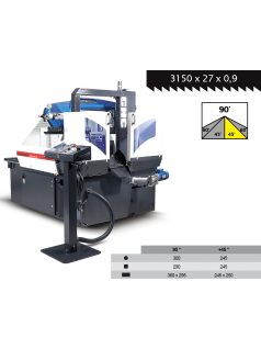 pilous arg300dc cf-nc kétoszlopos automata szalagfűrészgép