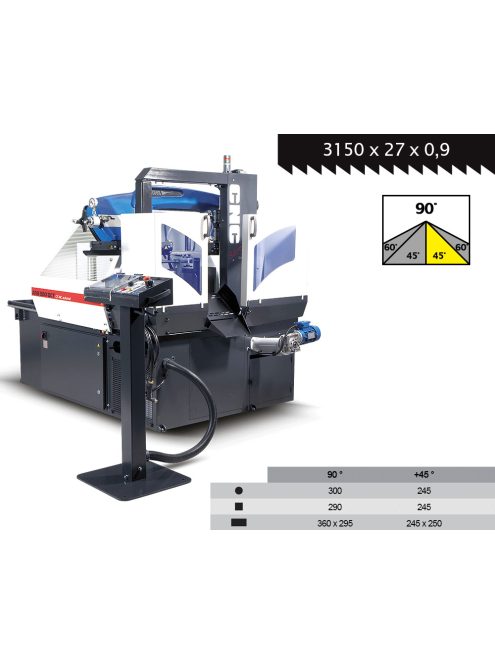pilous arg300dc cf-nc kétoszlopos automata szalagfűrészgép