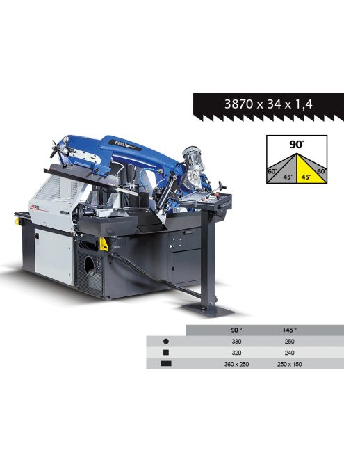 pilous arg330 cf-nc automata szalagfűrészgép