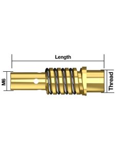   180A-os hegesztőpisztolyhoz közdarab M6 180A, jobbos menet (5db/cs)