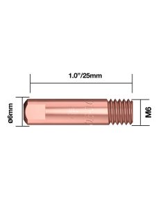 Áramátadó 0,6mm M6x25mm (25db/cs)