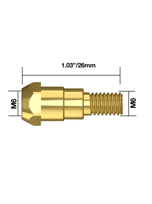 Közdarab M6 250A (5db/cs)