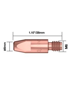 Áramátadó 0,8mm M6X28mm CR keménykróm (25db/cs)