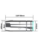 Egyenes gázterelő O 18 mm 230A (5db/cs)