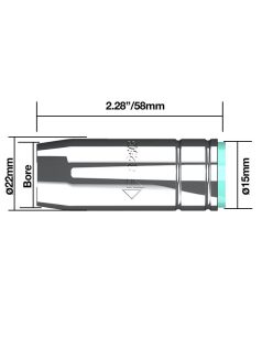 Kúpalakú gázterelő O 15 mm 230A (5db/cs)