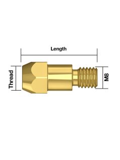 Közdarab 340A M8X28,5mm (5db/cs)