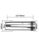 Kúpalakú gázterelő O 16 mm 340A (5db/cs)