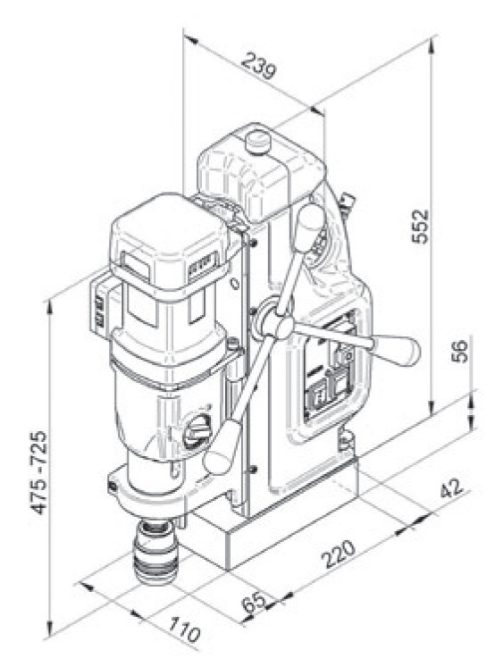 BDS MAB-825 mágnastalpas fúrógép FÚRÓGÉPEK MÁGNESTALPAS FÚRÓGÉPEK Manuális fúrógépek
