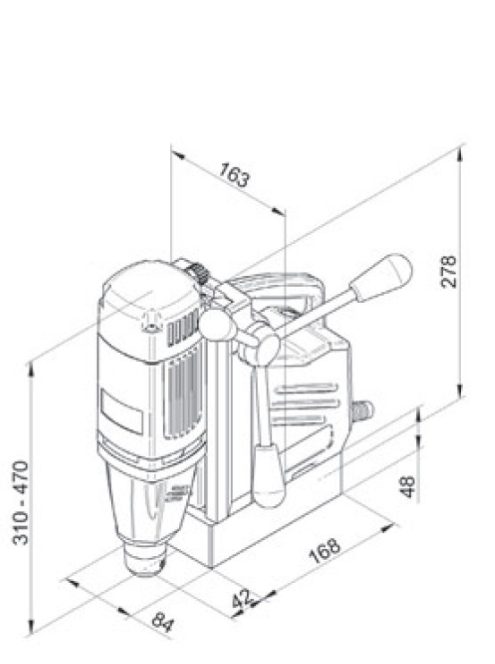 BDS MABasic-200 mágnastalpas fúrógép FÚRÓGÉPEK MÁGNESTALPAS FÚRÓGÉPEK Manuális fúrógépek