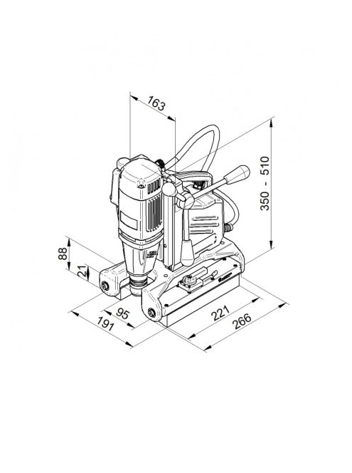 BDS PipeMAB 200 speciális csőfúró mágnestalpas fúrógép