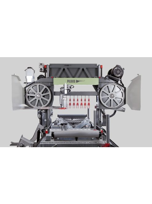 pilous ctr1300 h forestor  vízszintes rönkhasító faipari szalagfűrészgép. 