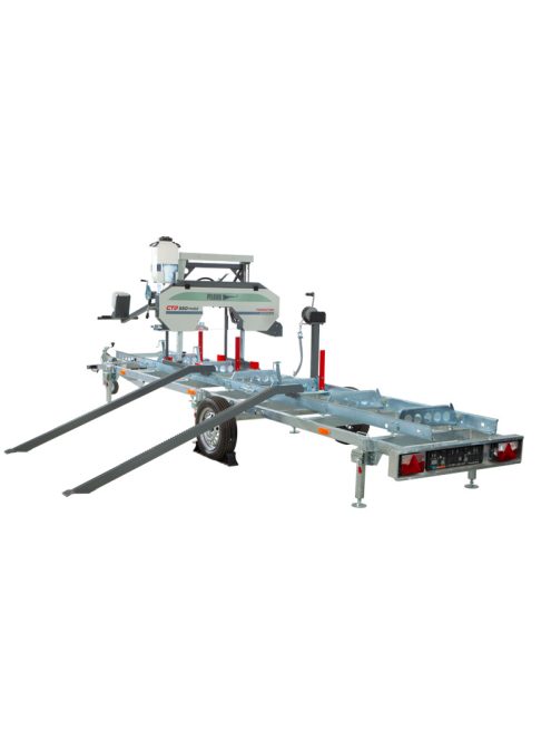 pilous ctr550 gx mobile forestor vízszintes rönkhasító faipari szalagfűrészgép. 