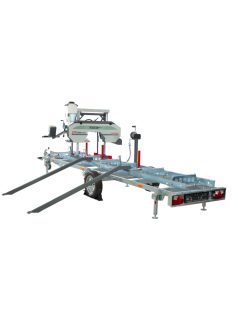 pilous ctr550 mobile forestor  vízszintes rönkhasító faipari szalagfűrészgép. 