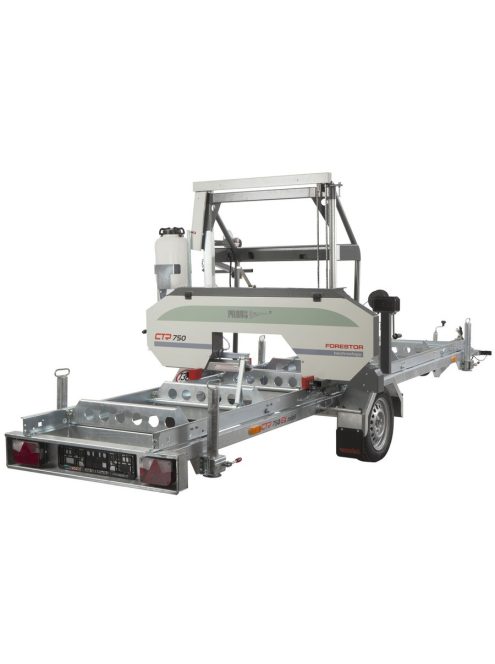 pilous ctr750 e mobile forestor  vízszintes rönkhasító faipari szalagfűrészgép. 