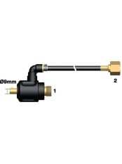   10/25mm kisdinze csatlakozó adapter AWI pisztolyhoz 3/8 X 1/4 gáz csatlakozó véggel