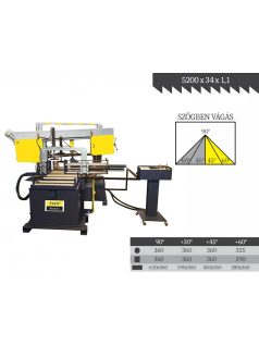   EPPLE E-BSP 360 GV automata szalagfűrészgép, vágási kapacítás 610x360mm