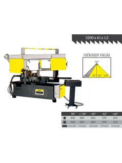   EPPLE E-BSP 440 DGH félautomata szalagfűrészgép, vágási kapacítás 640x440mm