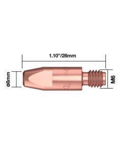 Áramátadó 0,8mm M6X28mm (50db/cs)
