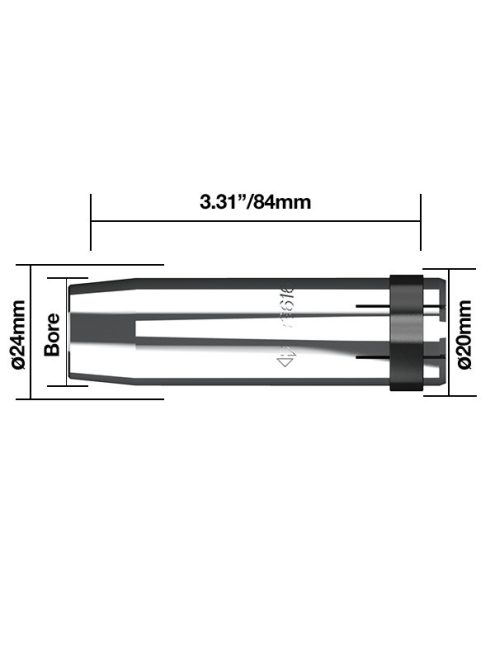 Kúpalakú gázterelő O 16 mm 340A (10db/cs)