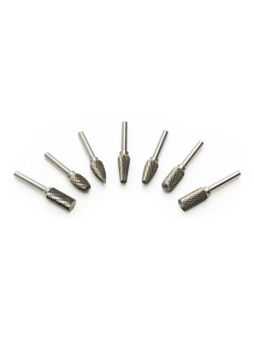 FE-POWERTOOLS KEL kúpos-kerekorrú keményfém carbide fejű turbómaró rotormaró Fej: 12x25mm Szár: 8mm