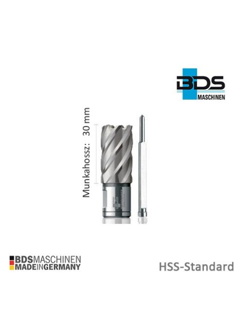 BDS HSS magfúró munkahossz 30mm átmérő 22 KBK 022 FORGÁCSOLÓ SZERSZÁMOK Magfúrók HSS magfúrók