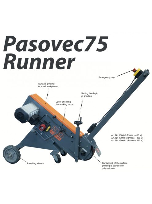 nko pasovec 75 runner szalagcsiszológép 1 seb. 400v 3fázis