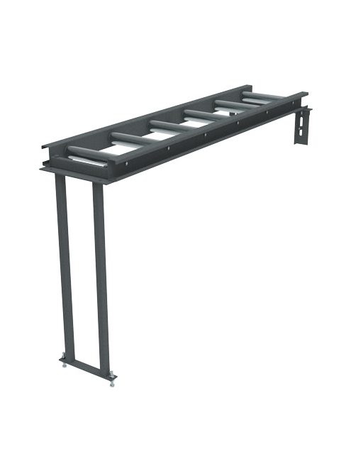 Könnyű, közepes teherbírású görgősor. Teherbírás: 200kg/fm. Szélesség: 280mm. Hossz: 1,5 méter