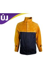   Parweld Panther BLACK PPE Bőr ujjú hegesztőkabát bőrköpennyel méret: L