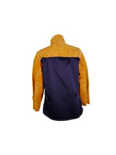   Parweld Panther BLACK PPE Bőr ujjú hegesztőkabát bőrköpennyel méret: XL