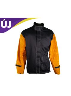   Parweld Panther BLACK PPE bőr ujjú hegesztőkabát méret: L