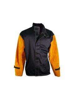  Parweld Panther BLACK PPE bőr ujjú hegesztőkabát méret: XXL