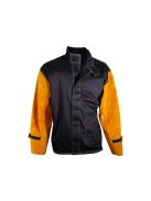 Parweld Panther BLACK PPE bőr ujjú hegesztőkabát méret: XXXXL