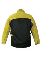 Panther hegesztőkabát, vastag, erősített kevlár varrás, hasított marha, sárga, méret: XL