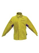 Panther hegesztőkabát, vastag,erősített kevlár varrás, hasított marha, sárga, méret: 4XL