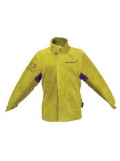   Panther hegesztőkabát, vastag,erősített kevlár varrás, hasított marha, sárga, méret: 4XL