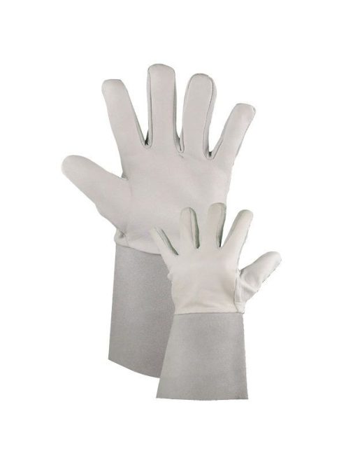Parweld AWI kesztyű, bélelt, szürke/fehér, bárány-marhabőr (10 db/cs)