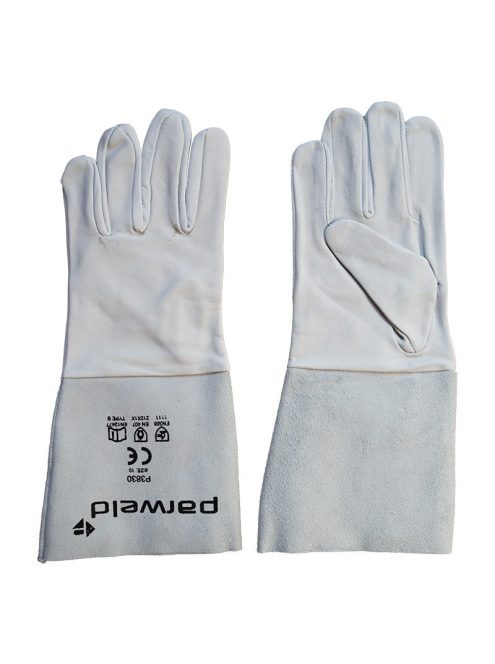 Parweld AWI kesztyű, bélelt, szürke/fehér, bárány-marhabőr (10 db/cs)