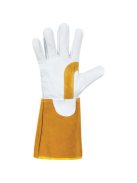 Panther prémium AWI kesztyű, erősített, impregnált kecske és borjúbőr, sárga/fehér (10 db/cs)