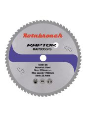   Rotabroach TCT keményfémlapkás körfűrész, D: 230mm, belső furat: 25,4mm, fogszám: 80, alumíniumra