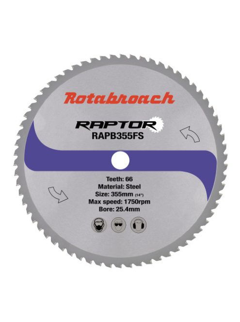 Rotabroach TCT keményfémlapkás körfűrész, D: 230mm, belső furat: 25,4mm, fogszám: 80, alumíniumra