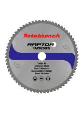 Rotabroach TCT keményfémlapkás körfűrész, D: 230mm, belső furat: 25,4mm, fogszám: 26, univerzális 