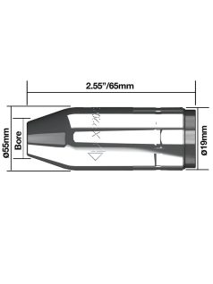 XP8-200A/300A pisztolyhoz kúpos gázterelő (5db/cs)