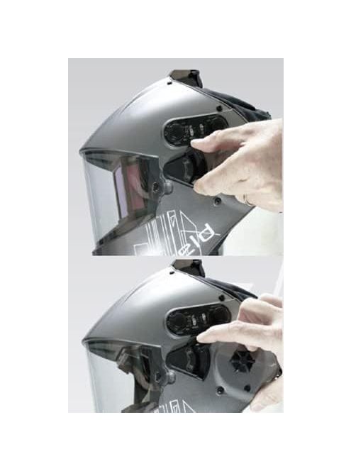 Automata fejpajzs, Parweld flip-up felhajtható,  4 szenzoros, nagy TRUE COLOR látómezős 100x60mm. DIN 5-13