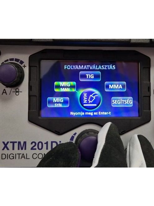 PARWELD XTM201Di 200A-os 3in1 inverteres, szinergikus hegesztőgép magyar menűvel