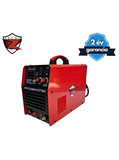ZELDA CUT-80, 80A-os inverteres plazmavágógép, CNC vezérlés, P80 munkakábel