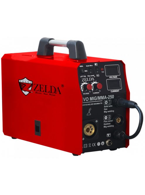 ZELDA EVOMIG 250A-os PRO Multimig inverteres MIG/MAG/MMA/TIG hegesztőgép, 4in1