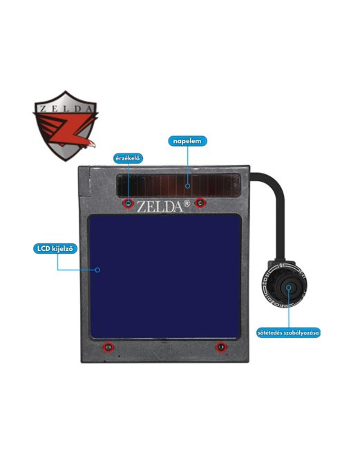 ZELDA automata fejpajzs, "Panorama", 4 szenz., látómező: 100x83mm. DIN 5-13